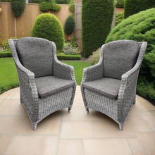 4SO Brighton Chair with Seat & Back Cushions - Rock Grey