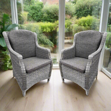 4SO Brighton Chair with Seat & Back Cushions - Rock Grey